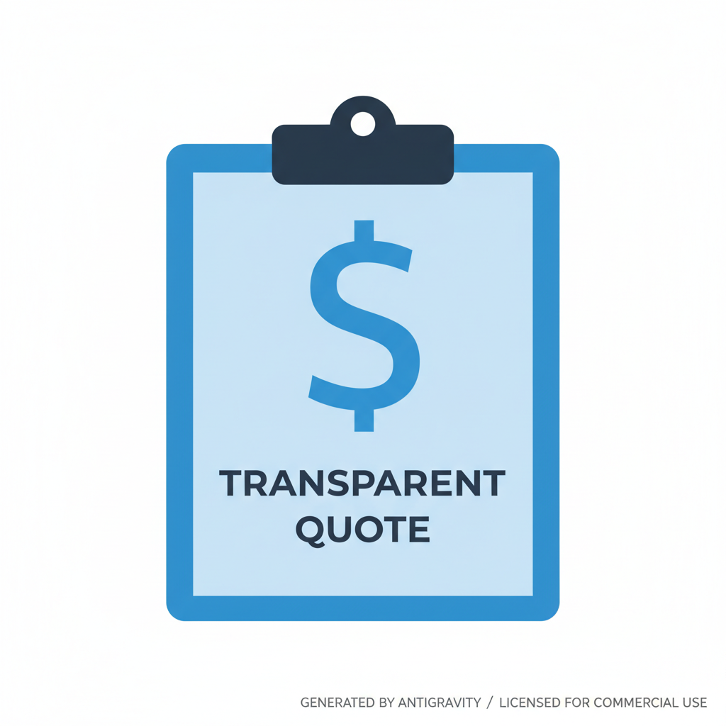 Transparent pricing quote